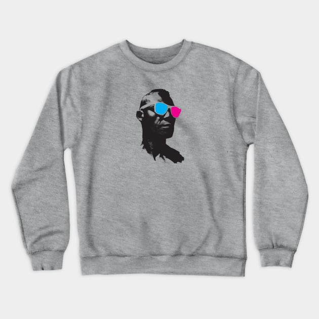 Cool guy with 3D Glasses Crewneck Sweatshirt by Spindriftdesigns